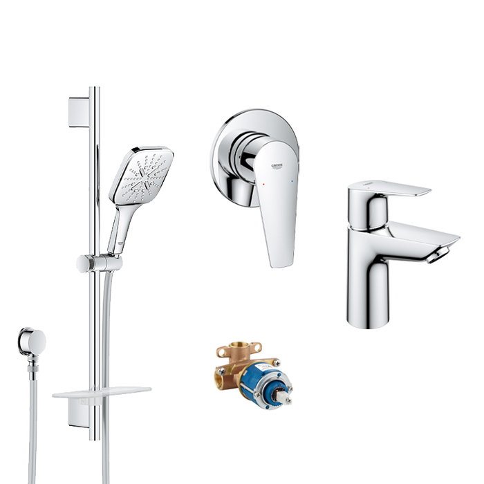 GROHE BAU EDGE SMART ACTIVE SQUARE SHOWER PACKAGE