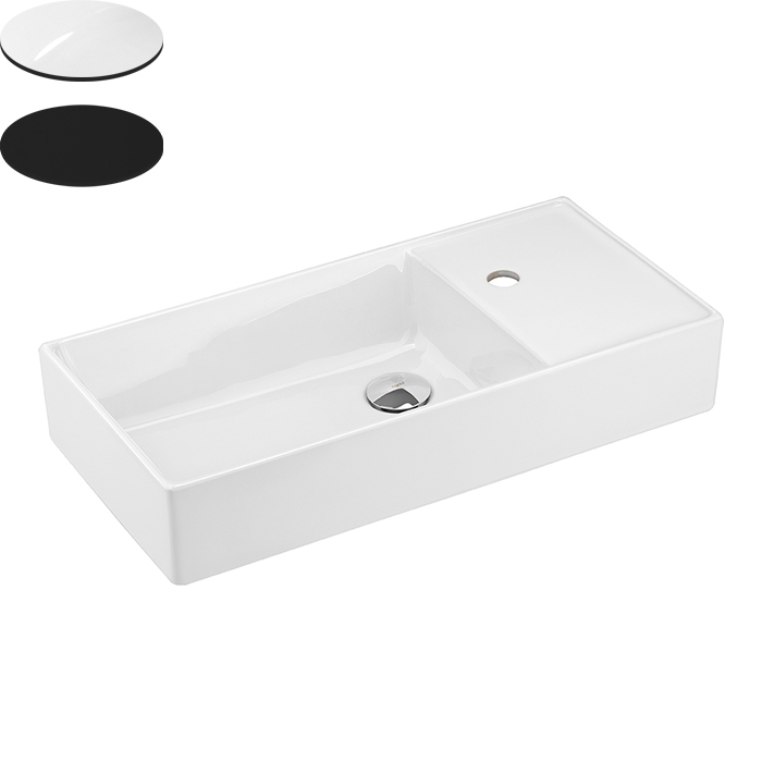 FLOAT WALL BASIN 625X300X160MM GLOSS WHITE