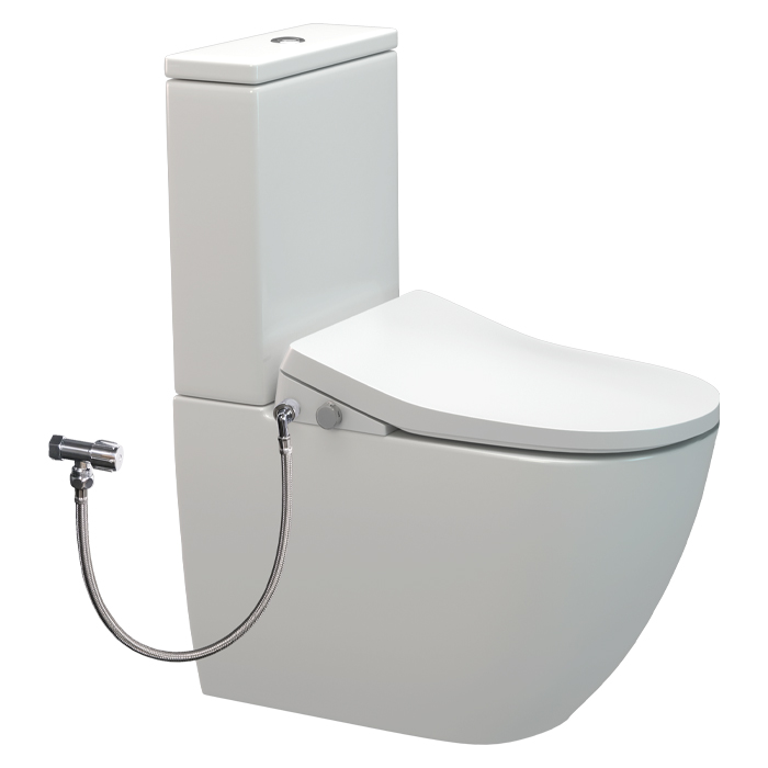 SANO FRESCA E-BIDET CC BTW TOILET SUITE GLOSS WHITE