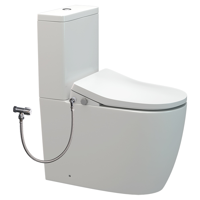 UNO FRESCA E-BIDET ACCESSIBLE/OVERHEIGHT TOILET SUITE GLOSS WHITE