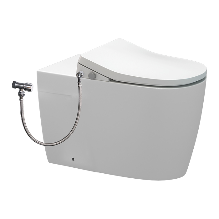 UNO FRESCA E-BIDET ACCESSIBLE/OVERHEIGHT BACK TO WALL PAN GLOSS WHITE