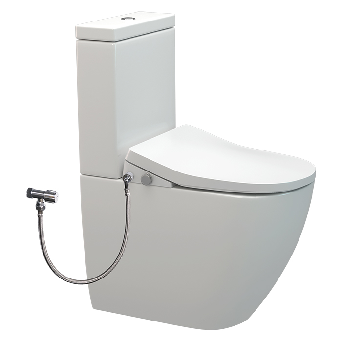 ELLISSE FRESCA E-BIDET OVERHEIGHT TOILET SUITE GLOSS WHITE