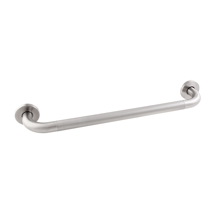 SUPPORT DIAMOND KNURL HAND RAIL 600MM BRUSHED STAINLESS STEEL