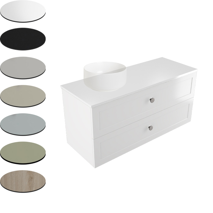 TELAIO 1200 SINGLE LEFT BOWL 2 X DRAWER WALL VANITY