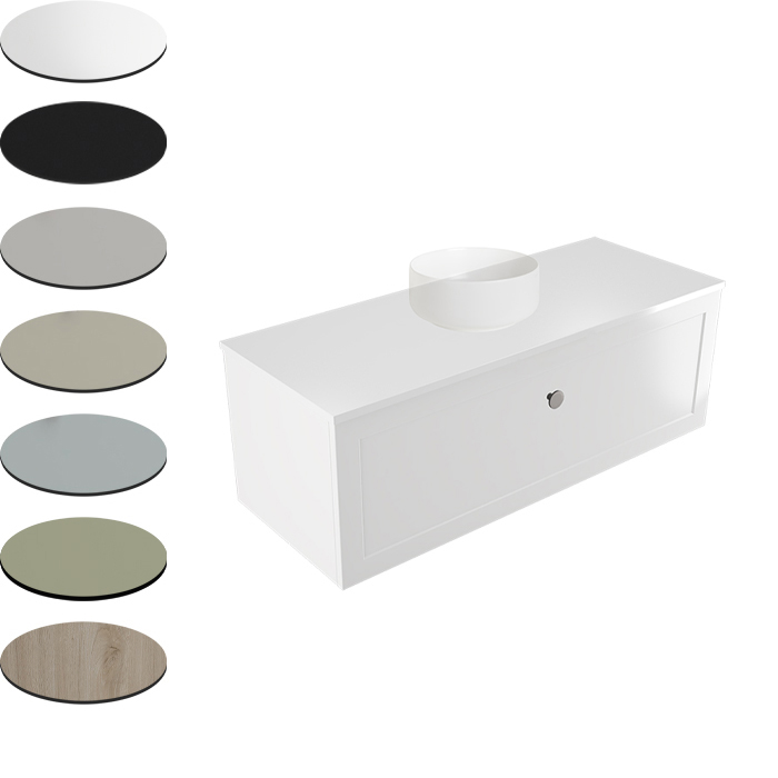 TELAIO 1200 SINGLE CENTRE BOWL WALL VANITY