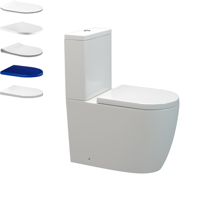 UNO ACCESSIBLE/OVERHEIGHT BTW CC TOILET SUITE GLOSS WHITE