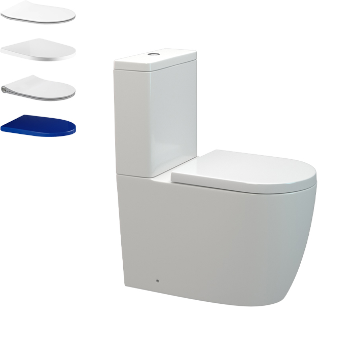UNO ACCESSIBLE/OVERHEIGHT BTW CC TOILET SUITE GLOSS WHITE