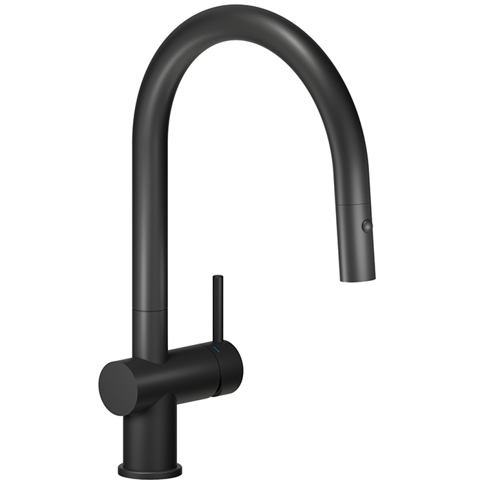 LIVE GOOSENECK KITCHEN MIXER WITH POS BLACK