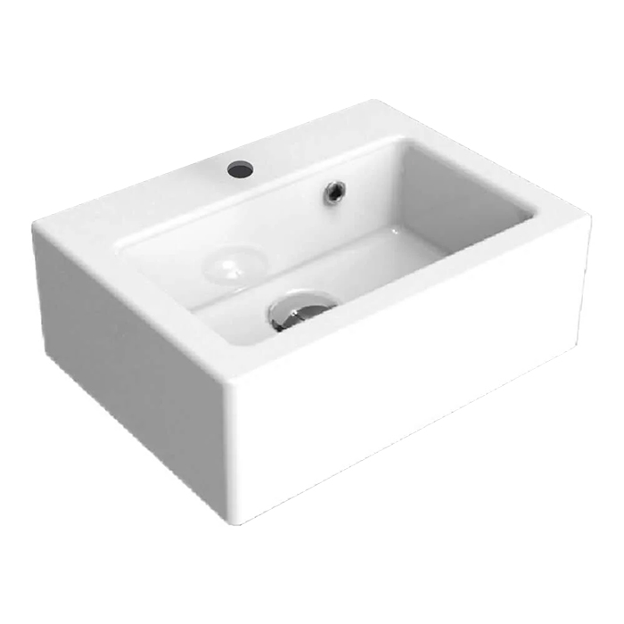 ACQUABABY WALL BASIN 385X290X140MM 1TH WHITE