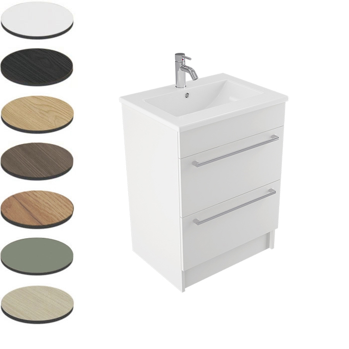 VERONA FLOOR VANITY 600 2 X DRAWER